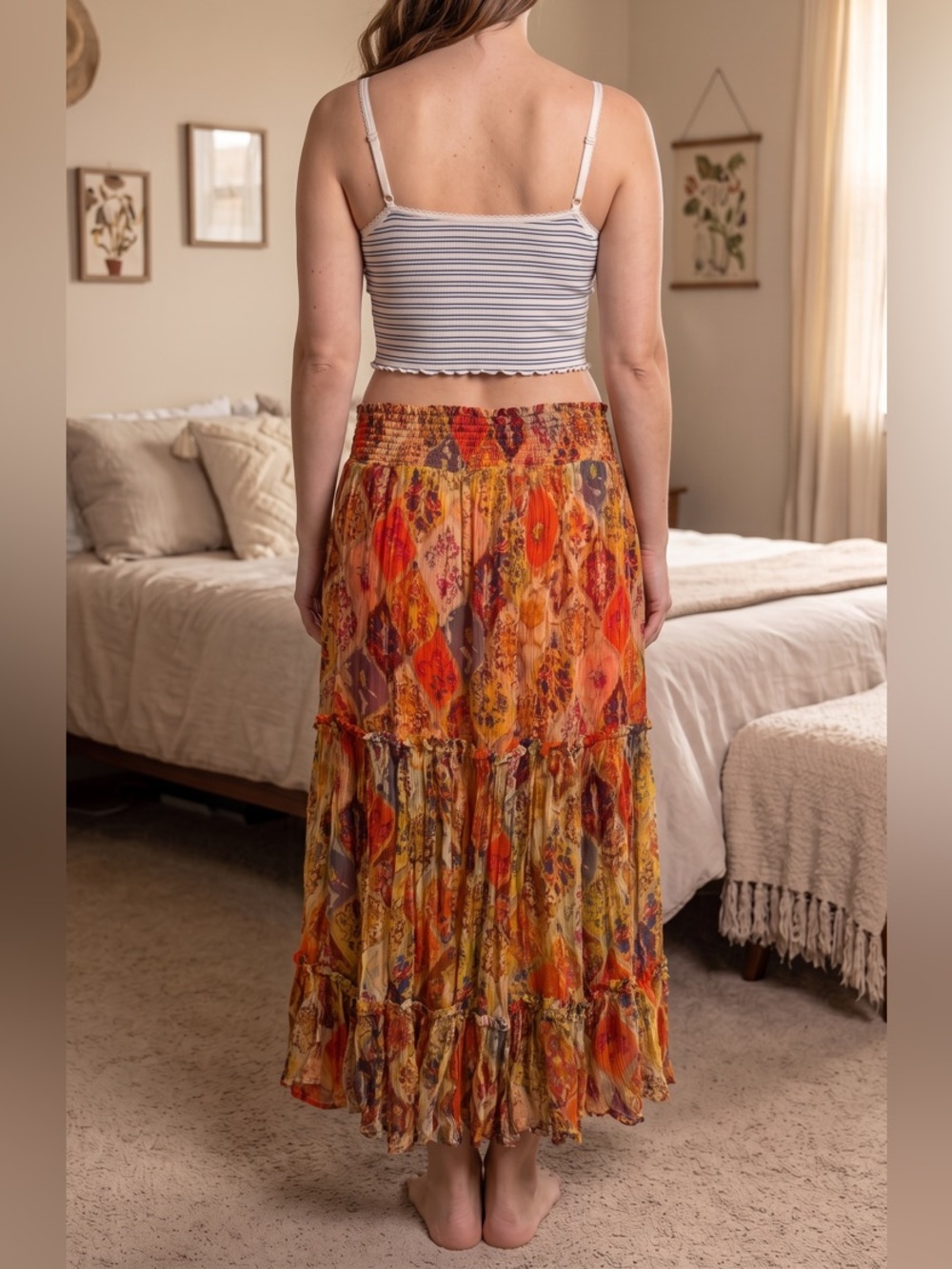 Free People - 'The Great Escape' - Printed Maxi Skirt - XS - Picture 5 of 9